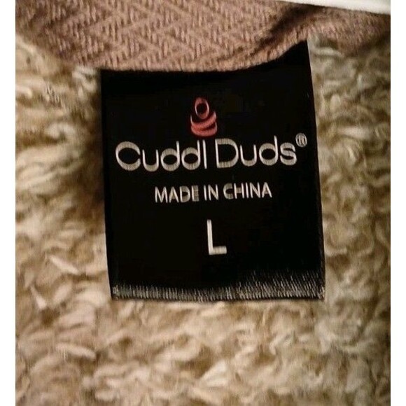 Cuddl Duds Super Soft Fuzzy Cardigan W/Pockets Light Brown Womens Large Soft - Picture 10 of 16